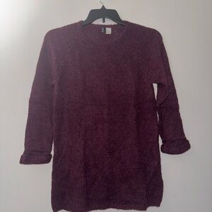 Divided Maroon Crew Neck Sweater